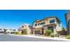 Contemporary home showcasing stylish design and landscaping on a sunny day at 10748 Steel Ridge Ct, Las Vegas, NV 89135