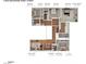 Detailed second-floor floorplan of a modern home layout with a primary bedroom and laundry at 11943 Rockview Point St, Las Vegas, NV 89138