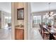 Dining area with built-in features and seamless flow to the kitchen and living spaces at 2357 Wisconsin Dells Dr, Henderson, NV 89044