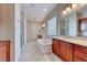 Primary bathroom with dual sink vanity and soaking tub at 2357 Wisconsin Dells Dr, Henderson, NV 89044