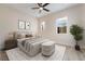 Serene bedroom featuring neutral tones, natural light, and stylish furniture at 350 Robledo St, Las Vegas, NV 89138