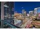 Balcony view of the Las Vegas strip and surrounding area at night at 4525 Dean Martin Dr # 1500, Las Vegas, NV 89103