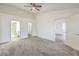 Open main bedroom featuring carpet floors, multiple closets, and a neutral color palette at 5216 Las Cruces Dr, Las Vegas, NV 89130