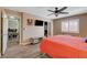 Bedroom with ceiling fan at 524 Turtleback Rd # A, Mesquite, NV 89027