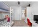 A bedroom featuring carpet, a bunk bed, a ceiling fan, and a closet with sliding doors at 5398 Pico Viejo St, Las Vegas, NV 89166