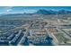 An aerial view of the neighborhood, near Red Rock Canyon, displaying community layout and stunning views at 639 Grey Saker St, Las Vegas, NV 89138