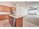 Kitchen island view to living room at 639 Grey Saker St, Las Vegas, NV 89138