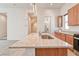 Granite countertop on kitchen island with sink and modern faucet at 639 Grey Saker St, Las Vegas, NV 89138