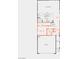 First floor floorplan showcasing a kitchen, bedroom, bath, garage, entry and porch at 6616 Bowery St, Las Vegas, NV 89148