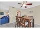 Inviting dining area complete with modern table and chair set under a stylish ceiling fan at 668 Oakmont Ave # 1724, Las Vegas, NV 89109