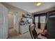 Bedroom with carpet, overhead light, black out curtains, and a small window at 7650 Hartwell Dr, Las Vegas, NV 89123