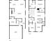 Detailed floor plan showcasing the layout of the home's two floors with room dimensions at 7970 Calito St, Las Vegas, NV 89166