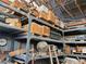 Interior view of storage showing boxes, metal shelving, materials and equipment at 81 W Mesquite Ave, Pahrump, NV 89060