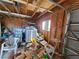 Garage interior showing clutter with some materials and equipment stored within at 81 W Mesquite Ave, Pahrump, NV 89060