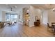 Bright living room featuring a modern fireplace and stylish furnishings at 8649 Robinson Ridge Dr, Las Vegas, NV 89117