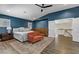 Bedroom with a decorative rug and many doorways at 1754 Quiver Point Ave, Henderson, NV 89012