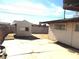 A view of the backyard and shed at 2313 E Mcwilliams Ave, Las Vegas, NV 89101