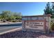 Entrance sign to a Golf Cart Permissible Community, offering a relaxed and convenient lifestyle at 2728 Goldcreek St, Henderson, NV 89052