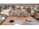 Birds eye view of a home with desert landscaping in a rural neighborhood at 432 Bonelli Ave, Overton, NV 89040