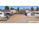 The backyard featuring a detached garage at 432 Bonelli Ave, Overton, NV 89040