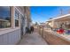 Backyard featuring a covered patio and seating area adjacent to the house at 432 Bonelli Ave, Overton, NV 89040