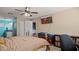 Primary bedroom featuring a ceiling fan and a TV at 432 Bonelli Ave, Overton, NV 89040