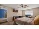 Bedroom with ceiling fan, tv, and natural light at 432 Bonelli Ave, Overton, NV 89040