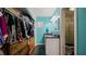 Walk-in closet with custom storage solutions and en suite bathroom at 432 Bonelli Ave, Overton, NV 89040
