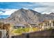 Beautiful mountain views over modern homes and desert landscaping at 500 Pear Lake St, Las Vegas, NV 89138