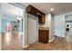 Hallway with granite topped counter and cabinets at 5111 Rudy Ln, Las Vegas, NV 89120