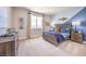 bedroom with a bed and ocean themed decor at 7812 Alola Springs Ln # Lot 1, North Las Vegas, NV 89084