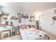 bedroom with playful decor, white walls and view of closet at 7848 Desert Bell Ave, Las Vegas, NV 89128