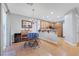 Dining area with a view of the kitchen and stainless steel refrigerator at 9151 Mount Wilson St, Las Vegas, NV 89113