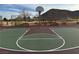 Outdoor basketball court with benches, set against a mountain backdrop at 4830 Byzantine Ct, Las Vegas, NV 89149