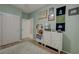 This hallway features wood-look floors and built-in shelving at 2210 Shadow Canyon Dr, Henderson, NV 89044