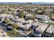 Overhead view of the neighborhood, featuring manicured lawns, mature trees, and diverse architectural styles at 420 Pinnacle Heights Ln, Las Vegas, NV 89144