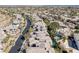 Aerial view of a neighborhood with tree-lined streets and well-maintained houses at 420 Pinnacle Heights Ln, Las Vegas, NV 89144