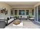 Outdoor living space with contemporary furniture and decor at , Las Vegas, NV 89131