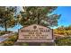 Entrance to the Highland Falls Golf Club with welcoming signage for the public at 10709 Brinkwood Ave, Las Vegas, NV 89134