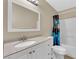 Neutral bathroom featuring a single sink vanity, toilet, and shower-tub combo at 2136 Velvet Hill Ave, Las Vegas, NV 89106