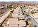 Beautiful aerial shot of homes in a desert community with desert landscaping at 2633 Flare Star Dr, Henderson, NV 89044