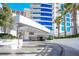 Striking building exterior with modern architectural design, landscaping, and convenient entrance at 2700 Las Vegas Blvd # 4002, Las Vegas, NV 89109