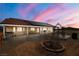 This beautiful backyard features solar panels, a patio, and a charming gazebo, perfect for outdoor living at 3430 Flagstone Ct # 2, Pahrump, NV 89048