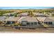 Aerial view of neighborhood with mountain backdrop at 4775 E Beacon Ridge Dr, Pahrump, NV 89061