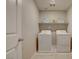 Convenient laundry room with neutral paint and modern washer and dryer at 720 Sleeping City Ave, Henderson, NV 89015