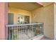 Outdoor patio space with railing, perfect for enjoying the fresh air, seating area, and relaxing at 8000 W Badura Ave # 1019, Las Vegas, NV 89113