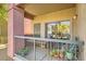 Cozy outdoor patio with view, perfect for outdoor dining and entertaining, surrounded by green plants at 8000 W Badura Ave # 1019, Las Vegas, NV 89113
