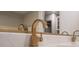 Close-up of a modern bathroom faucet and marble countertop at 9101 Alta Dr # 207, Las Vegas, NV 89145