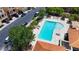 Community pool surrounded by beautiful green space at 10525 Gibbous Moon Dr, Las Vegas, NV 89129