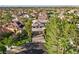 Beautiful aerial view of a home in a lushly landscaped neighborhood with mature trees and well-maintained lawns at 2309 Prometheus Ct, Henderson, NV 89074